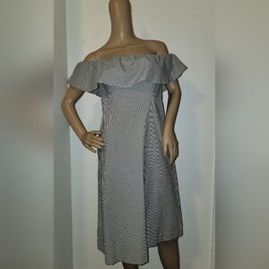 NWT Banana Republic Blue and White Dress Size 10